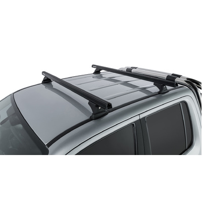Rhino Rack Heavy Duty Rch Black 2 Bar Roof Rack For Volkswagen Amarok 2H 4Dr Ute Dual Cab 02/11 On