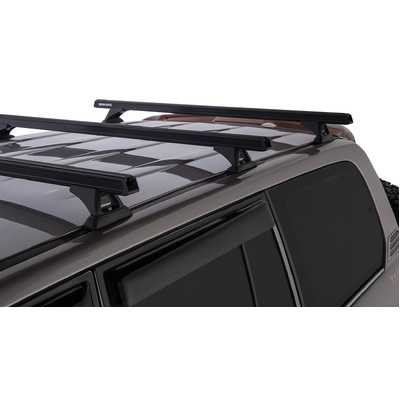 Rhino Rack Heavy Duty Rch Black 3 Bar Roof Rack For Toyota Landcruiser 100 Series 4Dr 4Wd 03/98 To 10/07