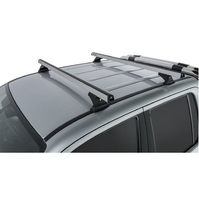 Rhino Rack Heavy Duty Rch Silver 2 Bar Roof Rack For Volkswagen Amarok 2H 4Dr Ute Dual Cab 02/11 On