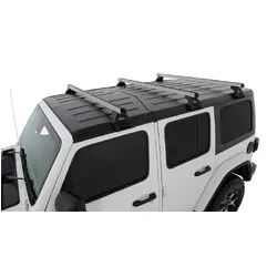 Rhino Rack Heavy Duty Rl110 Silver 3 Bar Roof Rack For Jeep Wrangler Jl 4Dr 4Wd Hard Top 04/19 On