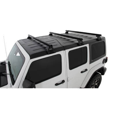 Rhino Rack Heavy Duty Rl110 Black 3 Bar Roof Rack For Jeep Wrangler Jl 4Dr 4Wd Hard Top 04/19 On