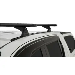 Rhino Rack Vortex Rch Trackmount Black 2 Bar Roof Rack For Toyota Hilux Gen 8 4Dr Ute Double Cab 10/15 On