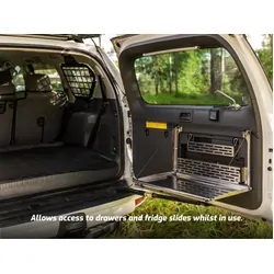 Compact Rear Door Drop Down Table to suit Toyota Prado 150 / Lexus GX 460 [Undara Black]