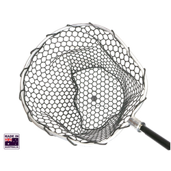 Hookem Telescopic Land Based Net - Interchangeable Offset Head - Rubber Netting - 2.0M To 3.6M