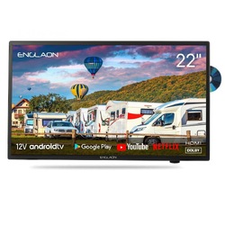 ENGLAON 22'' Full HD Smart 12V TV With Built-in DVD Player & Chromecast & Bluetooth Android 11