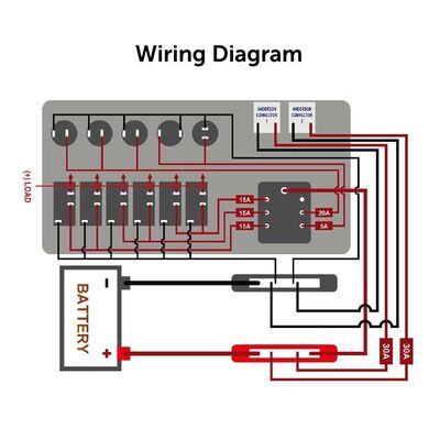 LV Automotive 12/24V 6 WAY CONTROL PANEL
