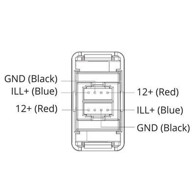 Isuzu Dmax 2Xusb Port 3.0/2.4A Bt-50 D-Max & Mux 2020-On Blue Led Max 31X20Mm Hole Size