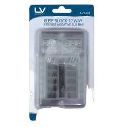 Fuse Block 12 Way Ats Fuse Negative Bus Bar & Red Led Fuse Blown Led On