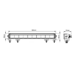 13" Led Light Bar 60W 9-36V 6 X 10W Combo Beam Park Function