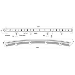 LV Automotive 43" Led Curved Light Bar -Combo Beam Park Function