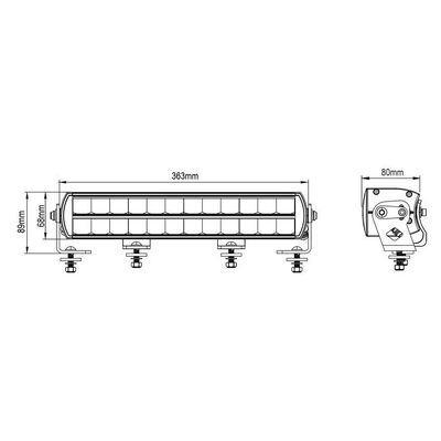 14" Double Row Led Light Bar 24 X 5W Led Combo Beam 120W 9-36V Input Voltage
