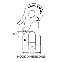 Mawby Hook Trailer Safety Chain Coupling 13mm 2pk