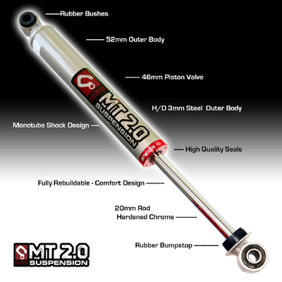 MT2.0 For Toyota Prado 150 Series Landcruiser Strut Shock Kit 2-3 Inch