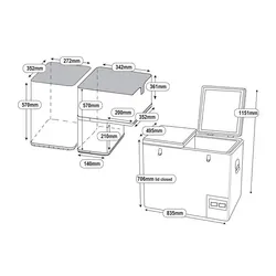 National Luna 110lt Fridge 2 Door Dual Thermostat Stainless Steel