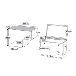 National Luna 55lt Fridge Stainless Steel