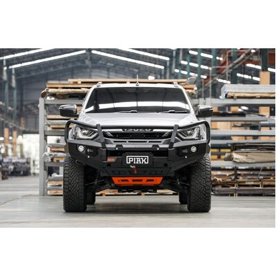 Piak Elite No Loop To Suit Hilux 2020 Onwards With Black Recovery Points and Orange Under Body Protection