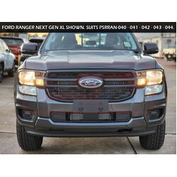 PSR Ambush Bar Ford Ranger Next Gen Ambush Satin Black Single Hoop Bar, Pre-Runner Infill (No Body Lift), Slimline Black Fairlead, XL