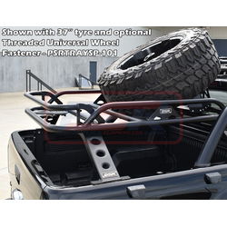 Performance Suspension Racing Baja Rack Spare Wheel Bolt On Mount (Suit 32,33,35,37" Tyre) and Threaded Universal Wheel Fastener