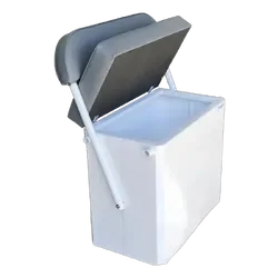 Prowave Centre Console Boat Seat Box 700L X 400W X 700H Swinging Backrest - Black - Grey Cushion