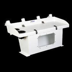 Prowave Bait Board Live Bait Tank 6 Rod Holders With Window - Large - White