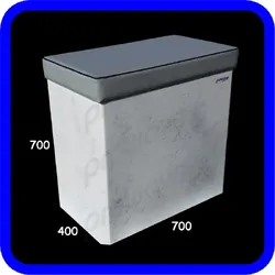 Prowave Centre Console Boat Seat Box 700L X 400W X 700H - Black