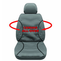 Tuff Terrain Canvas Black Seat Covers to Suit Mitsubishi Triton (MQ MR) GLX GLX+ GLX Adas GLS Blackline Dual Cab 04/15-On FRONT/REAR