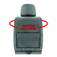 Tuff Terrain Canvas Grey Seat Covers to Suit Toyota Landcruiser 100 Series Wagon Snowy GXL 50th ADV Kakadu GXV VX Sahara 98-07 FRONT