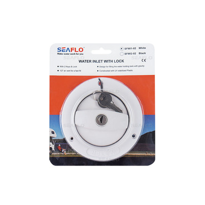 SEAFLO WATER INLET WHITE WITH LOCK