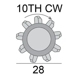 Starter Motor 12V 1.4Kw 10Th Cw Suits Ford Falcon Xp-Bf Eng 6Cyl