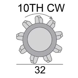 Starter Motor 12V 1.7Kw 10Th Cw Suits Jeep Grand Cherokee Wk Eng Exf 3.0L Diesel