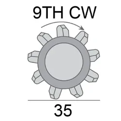Starter Motor 12V 1.Kw 9Th Cw Suits Nissan Patrol Gq Eng Tb42