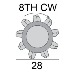 Starter Motor 12V 1.2Kw 8Th Cw Suits Mitsubishi, Hyundai Eng 6G72, G6At