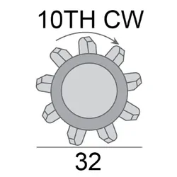 Starter Motor 12V 1.6Kw 10Th Cw Suits Toyota Hilux Prado Eng 1Grfe