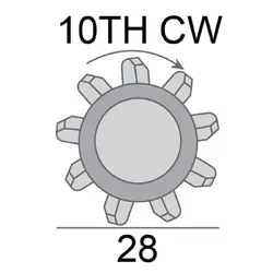 Starter Motor 12V 1.4Kw 10Th Cw Suits Chrysler, Jeep Wrangler Eng Egl Egt 3.8L