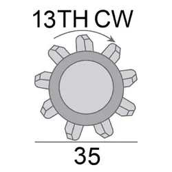 Starter Motor 12V 2.0Kw 13Th Cw Suits Mitsubishi Triton Mq Eng 4N15 2.4L M/T