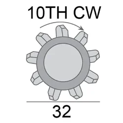 Starter Motor 12V 2.0Kw 10Th Cw Suits Nissan Navara D40 Eng V9X 3.0L Diesel