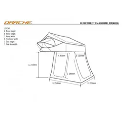 Darche Hi View 2200 Roof Top Tent Annex 2.1m Drop