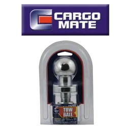 Cargo Mate 50mm Tow Ball Chrome Polished Finish Long Shank 3500kg Load Rating