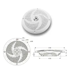 TRA Australia Low-Profile Speaker (Pair) White 6.5" Waterproof 120W