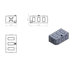 Poly Water 120 Litre Universal Rectangle Tank