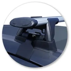 Yakima ThruBar 120cm Silver Pair (S16Y) To Suit Honda City 4dr Sedan 05/2017-/On