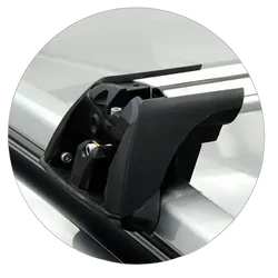 Yakima FlushBar 100 & 105cm Silver Pair (S26Y) To Suit Mazda 6 5dr Wagon /2012-/On