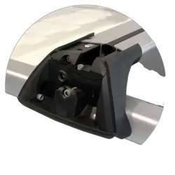 Yakima FlushBar 105cm Silver Pair (S7Y) To Suit Nissan Navara NP300 (D23) Dual Cab 06/2015-/On