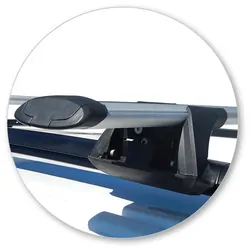 Yakima ThruBar 135cm Silver Pair (S17Y) To Suit Volkswagen Caddy Maxi /2010-/2020