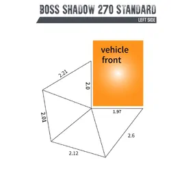 Campboss Boss Shadow 270 Free Standing Standard Awning