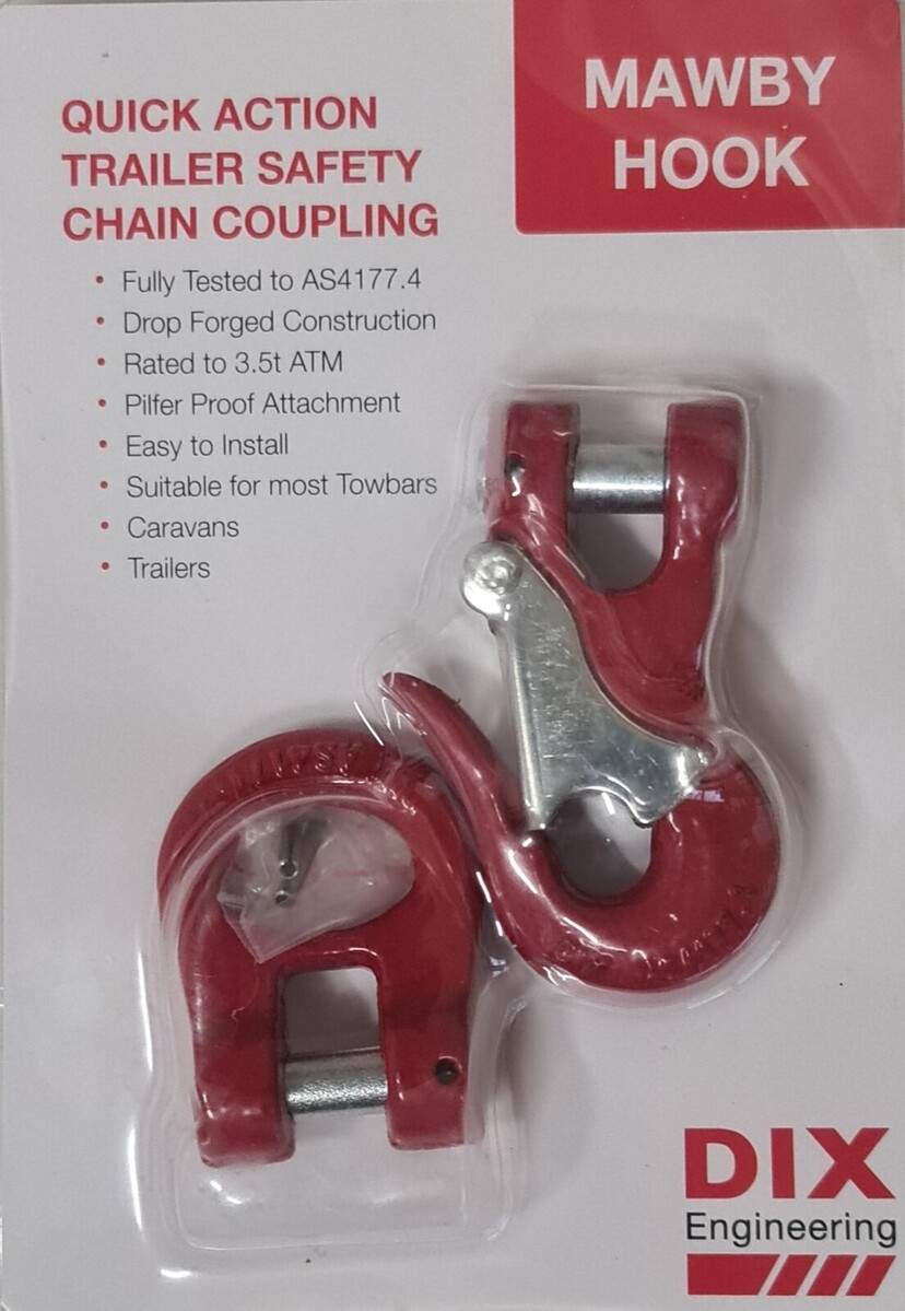 Mawby Hook Trailer Safety Chain Coupling - Single