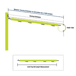 Aussie Traveller Anti-Flap Kit Long White & 2X Outback Explorer Curved Rafter Curvature: 55mm