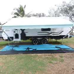 Affordable Camping Mats Annex Mat Morning Surf Aqua/Black 3.0 x 1.8m