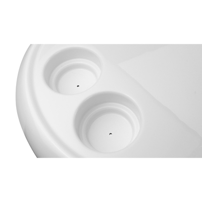 Table Top Oval White With 4 Cup Holders