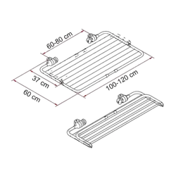Fiamma Easy Dry Rack (To Suit Fiamma Carry Bike Mounts). 06306-01